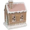 Clayre & Eef 6PR4317 Decoratiehuisje met LED 13x10x16 cm / 3xAAA