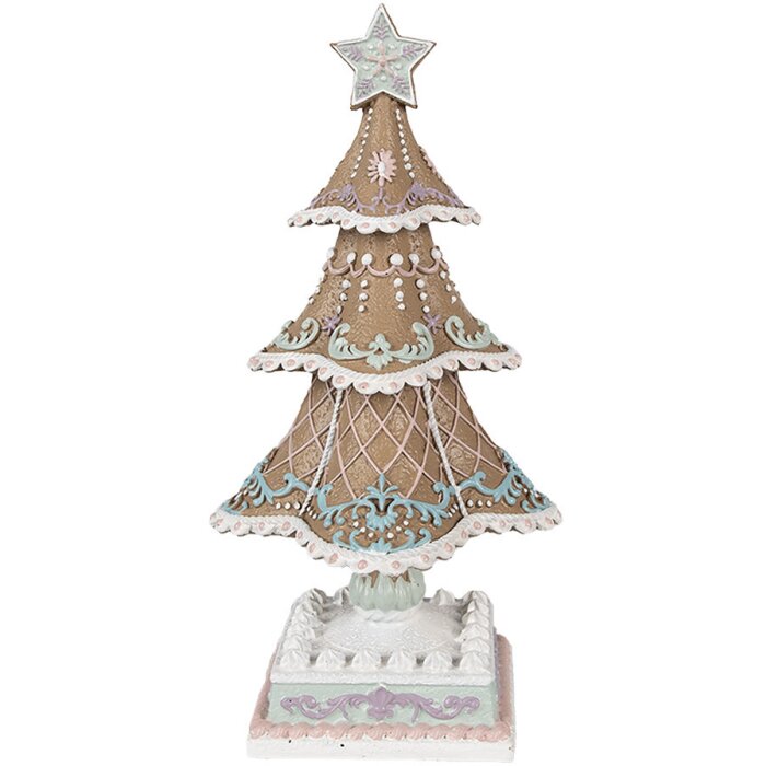 Clayre & Eef 6PR4320 Decoratie kerstboom 12x12x25 cm