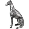 Clayre & Eef 6PR5068 Decoratie Hond Zilverkleurig 20x10x30 cm