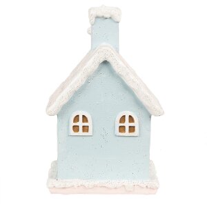 Clayre & Eef 6PR4200 Decoratiehuisje met LED 9x8x15 cm