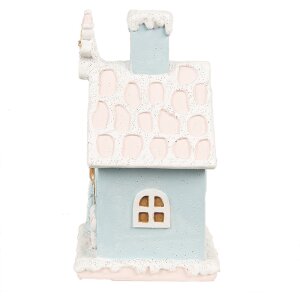 Clayre & Eef 6PR4200 Decoratiehuisje met LED 9x8x15 cm