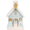 Clayre & Eef 6PR4200 Decoratiehuisje met LED 9x8x15 cm