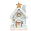 Clayre & Eef 6PR4201 Decoratiehuisje met LED 9x8x15 cm
