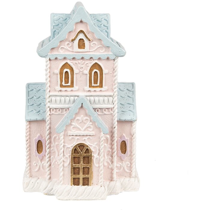 Clayre & Eef 6PR4203 Decoratiehuisje met LED 10x8x16 cm