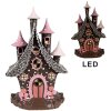 Clayre & Eef 6PR4240 Decoratiehuisje met LED 16x13x26 cm / 3xAA