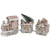 Clayre Eef kerstdecoratie LED trein peperkoek bruin 30x7x12 cm polyresin