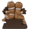 Clayre Eef kerstdecoratie figuur peperkoekman 11x4x13 cm bruin