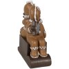 Clayre Eef kerstdecoratie figuur peperkoekman 11x4x13 cm bruin