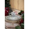 Clayre Eef GBB21 Kussenhoes Peperkoek Huis Bruin Wit 40x40 cm Katoen Landhuis