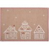Clayre Eef placemats set van 6 48x33 cm bruin peperkoekhuisje katoen