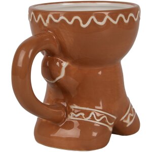 Clayre & Eef Mok Peperkoek Man 325 ml Bruin Keramische Mok Kerstmis