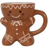 Clayre & Eef Mok Peperkoek Man 325 ml Bruin Keramische Mok Kerstmis