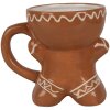 Clayre & Eef Mok Peperkoek Man 325 ml Bruin Keramische Mok Kerstmis