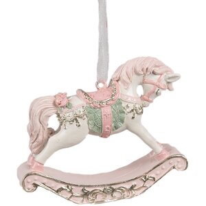 Clayre & Eef 6PR4224 Decoratief Hangend Hobbelpaard...