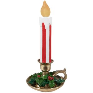 Clayre & Eef 6PR4241 Sierkaars LED Rood Wit 18x17x38...