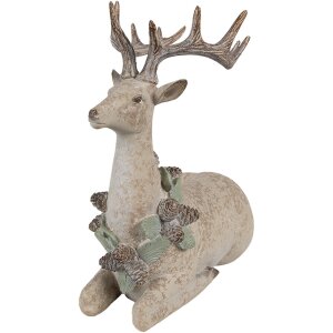 Clayre Eef decoratief figuur hert bruin 31x16x29 cm...