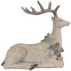 Clayre Eef decoratief figuur hert bruin 31x16x29 cm polyresin landelijke stijl