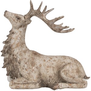 Clayre Eef Decoratief Figuur Hert Bruin 29x15x27 cm...