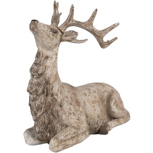 Clayre Eef Decoratief Figuur Hert Bruin 29x15x27 cm...