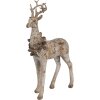 Clayre Eef Decoratieve Figuur Set 2 Herten Bruin Polyresin 20/12 cm Landelijke Stijl