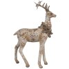 Clayre Eef Decoratieve Figuur Set 2 Herten Bruin Polyresin 20/12 cm Landelijke Stijl