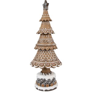 Clayre Eef kerstboom peperkoek design bruin Ø...
