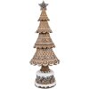 Clayre Eef kerstboom peperkoek design bruin Ø 16x42 cm landelijke stijl