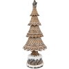 Clayre Eef kerstboom peperkoek design bruin Ø 16x42 cm landelijke stijl