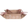 Clayre Eef Broodmand Peperkoekhuisje 35x35x8 cm Bruin Katoen Landelijke Stijl