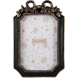 Clayre & Eef 2F1161 Fotolijst Zwart 13x2x20 cm Retro...
