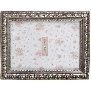 Clayre & Eef 2F1172 Fotolijst Zilver 17x2x22 cm / 13x18 cm Boho Stijl
