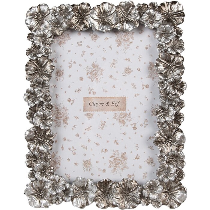 Clayre & Eef 2F1173 Fotolijst 17x2x22 cm Zilver Vintage Stijl