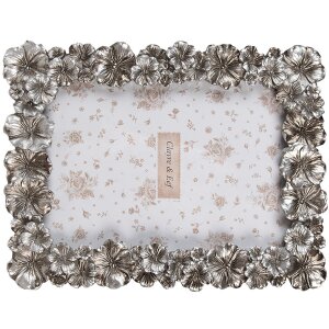 Clayre & Eef 2F1173 Fotolijst 17x2x22 cm Zilver Vintage Stijl