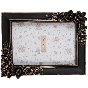 Clayre & Eef 2F1186 Fotolijst Zwart 15x2x20 cm Vintage Boho Stijl