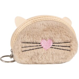Juleeze JZWA0214 Portemonnee kat motief beige 12x2x9 cm