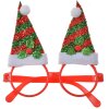Clayre & Eef 65669 Glazen met kerstmutsen kunststof 13x3x15 cm