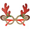 Clayre & Eef 65676 Glazen met Gewei Rood Goud 19x3x15 cm Kerstmis