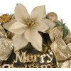 Clayre & Eef 65773 Kerstkrans Goudkleurig groen Ø 30x8 cm kunststof
