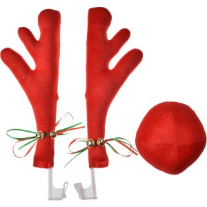 Clayre & Eef 65684 Decoratie Gewei en neus voor de auto 25x6x41 cm