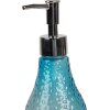 Clayre & Eef 6GL4900BL Zeepautomaat Glas Blauw Ø 9x19 cm 400 ml