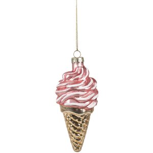 Clayre & Eef 6GL4604 Kerstbal Ø 7x14 cm