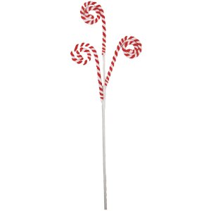 Clayre & Eef 65849 kerstdecoratie zuurstok rood wit...