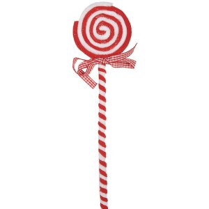 Clayre & Eef 65851 Kerstdecoratie Lolly Rood Wit...