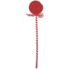 Clayre & Eef 65851 Kerstdecoratie Lolly Rood Wit 9x1x41 cm Plastic