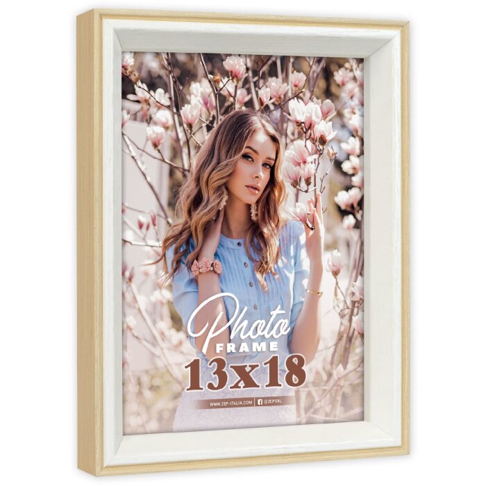 ZEP fotolijst Essen 20x30 cm natuurlijke houten lijst helder glas liggend formaat