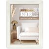 ZEP houten frame hal 20x30 cm wit helder glas standaard wandmontage