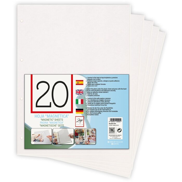 ZEP MBA20RIC Magnetische inlegvellen 10 vellen 20 paginas voor ringbanden