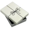 ZEP Box Piacenza B 26x26x4 cm Papieren geschenkdoos met strik grijs