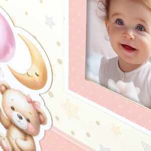 ZEP babyalbum Brian roze 200 fotos 10x15 cm teddybeer ontwerp