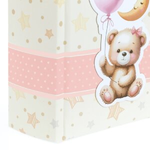 ZEP babyalbum Brian roze 200 fotos 11x15 cm teddybeer ontwerp